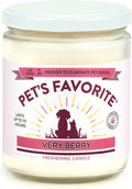 Pet Odor Candle, Clean Burning, Long Lasting Scented Candles with a Cotton Wick. (Very Berry, Pack of 1)